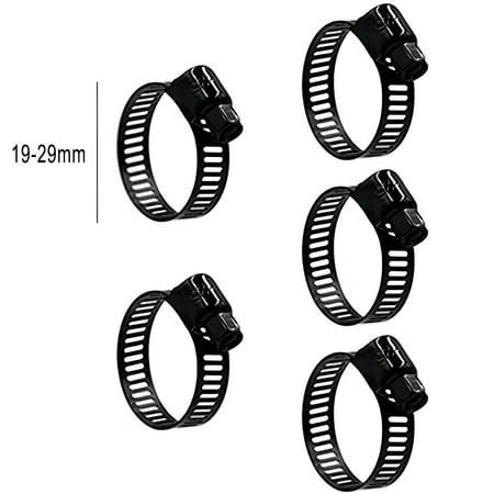 BESHOM 5pc HOSE Clip Clamp Fuel Line Diesel Petrol Pipe Clamps Clips