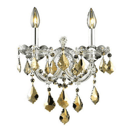 Wall Sconces 2 Light With Golden Teak (Smoky) Crystal Royal Cut Chrome size 12 in 120 Watts - World of Classic
Wall Sconces 2 Light With Golden Teak (Smoky) Crystal Royal Cut Chrome size 12 in 120 Watts - World of Classic