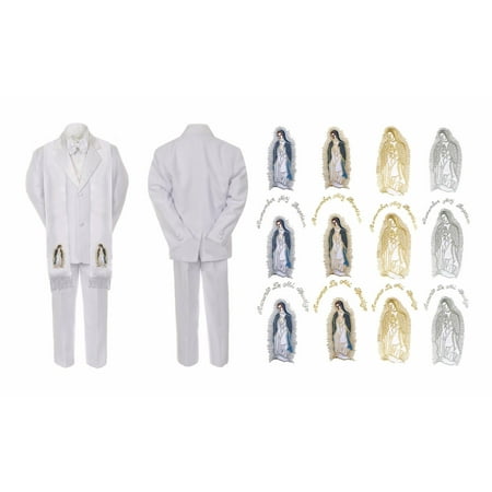 Baby Boy Christening Baptism Church White Suit Mary Maria Guadalupe Stole Sm-7
Baby Boy Christening Baptism Church White Suit Mary Maria Guadalupe Stole Sm-7