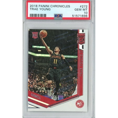 Graded 2018-19 Panini Chronicles Trae Young #272 Rookie RC Basketball Card PSA 10 Gem Mint
Graded 2018-19 Panini Chronicles Trae Young #272 Rookie RC Basketball Card PSA 10 Gem Mint