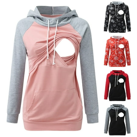 Tejiojio Maternity/Labor/Nursing Clothing Clearance Maternity O-Neck Splicing Long Sleeve Breast-Feeding Pregnant Woman Nursing Hooded Blouse Tops
Tejiojio Maternity/Labor/Nursing Clothing Clearance Maternity O-Neck Splicing Long Sleeve Breast-Feeding Pregnant Woman Nursing Hooded Blouse Tops