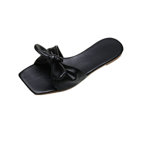 Womens Slippers Women Ladies Girls Flat Bowknot Casual Sandals Slippers Beach Shoes
Womens Slippers Women Ladies Girls Flat Bowknot Casual Sandals Slippers Beach Shoes
