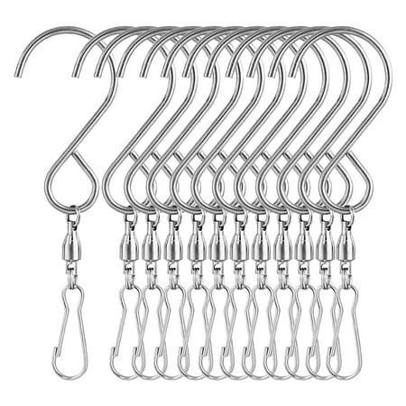 Cheers.US 12Pcs Dual Wind Spinner Swivel Hook 360 Degree Rotating Windsock Chime Supplies Hanger Swivels Clip Hanging Hooks for Wind Spinners Supply
Cheers.US 12Pcs Dual Wind Spinner Swivel Hook 360 Degree Rotating Windsock Chime Supplies Hanger Swivels Clip Hanging Hooks for Wind Spinners Supply