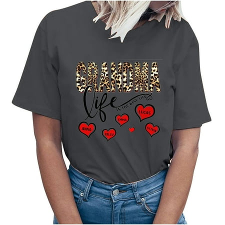 Shirts for Women Shirts for Women Women Crewneck Mother Day s Print T-Shirts Print Tees Short Sleeve T-Shirt Blouse Tops Crop Top Savings Clearance Deals White Tank Tops Women Gray M
Shirts for Women Shirts for Women Women Crewneck Mother Day s Print T-Shirts Print Tees Short Sleeve T-Shirt Blouse Tops Crop Top Savings Clearance Deals White Tank Tops Women Gray M
