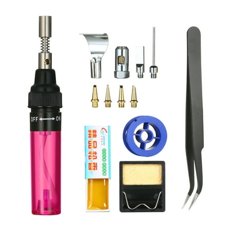 Walmeck 13 in 1 13Pcs Soldering Iron Kit 26ml Full Electronics Set Pen Welding Tool Car Repairing Gas Soldering Self-igniting Torch Outdoors / Red Transparent
Walmeck 13 in 1 13Pcs Soldering Iron Kit 26ml Full Electronics Set Pen Welding Tool Car Repairing Gas Soldering Self-igniting Torch Outdoors / Red Transparent