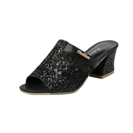 Hinvhai Girls Summer Shoes Clearance Women s Sandals Sequins Thick Heel Open Toe Casual Shoes Daily Lace Summer Women s Shoes Black 7.5(40)
Hinvhai Girls Summer Shoes Clearance Women s Sandals Sequins Thick Heel Open Toe Casual Shoes Daily Lace Summer Women s Shoes Black 7.5(40)