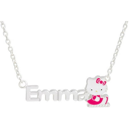 Personalized Hello Kitty Sterling Silver Name Necklace,
