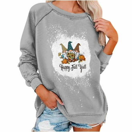 Honeeladyy Clearance under 5$ Women s Tops Thanksgiving Round Neck Sweater Loose Blouse Hoodless Sweatshirt 
Honeeladyy Clearance under 5$ Women s Tops Thanksgiving Round Neck Sweater Loose Blouse Hoodless Sweatshirt
