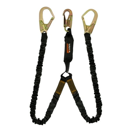Fusion Climb 6ft 72 x1.75 Y-Legged Internal Shock Absorbing Fall Protection Safety Lanyard with Shock Pack Steel Snap Rebar Hooks 23kN Black
Fusion Climb 6ft 72 x1.75 Y-Legged Internal Shock Absorbing Fall Protection Safety Lanyard with Shock Pack Steel Snap Rebar Hooks 23kN Black
