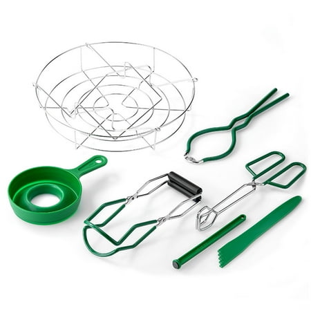 Canning Tool Kit 7Pcs Funnel Tong Learning Steamer Rack Jar Lifter Set