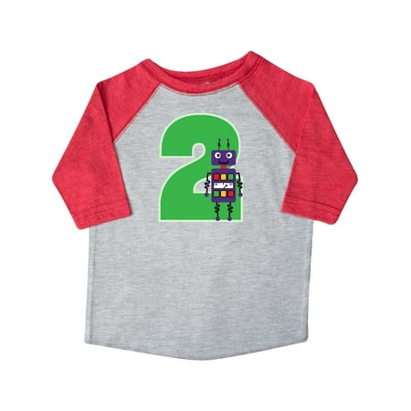 Inktastic 2nd Birthday Robot Party Gift Toddler Boy or Toddler Girl T-Shirt