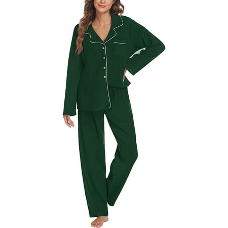 I FAMURAY Long Sleeve Sleepwear for Women Button Down Loungewear Winter Fleece Pajama Set Warm Pjs
I FAMURAY Long Sleeve Sleepwear for Women Button Down Loungewear Winter Fleece Pajama Set Warm Pjs