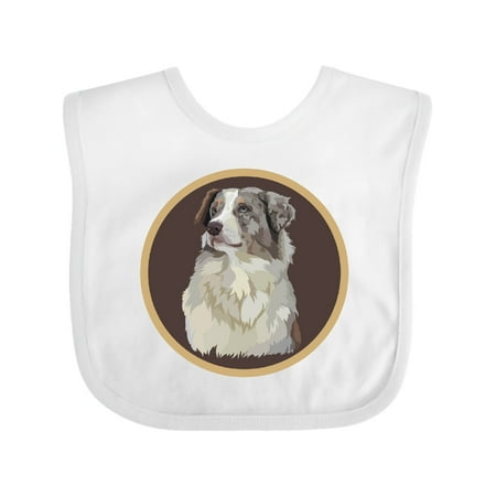 Inktastic Australian Shepherd Dog Gift Baby Boy or Baby Girl Bib