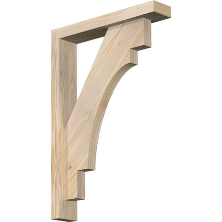 3 1/2 W x 18 D x 26 H Merced Block Smooth Bracket w/ Offset Brace Douglas Fir