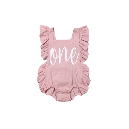 Baby Girl One Year Old Ruffle Frilly Sleeve Letter Print Romper Outfits One-piece Backless Summer Bodysuit Jumpsuit
Baby Girl One Year Old Ruffle Frilly Sleeve Letter Print Romper Outfits One-piece Backless Summer Bodysuit Jumpsuit