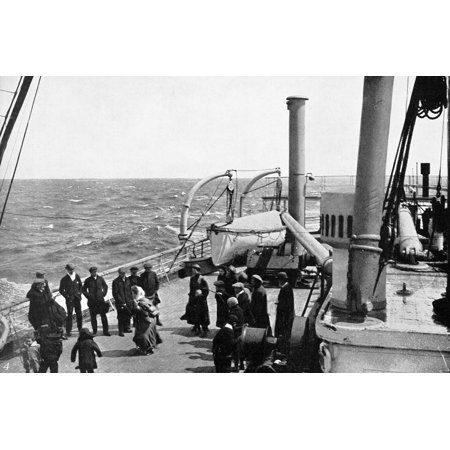 Steamship 1914 Npassengers On Deck The The Empress Of Ireland Before She Sank In The St Lawrence River On 29 May 1914 Photograph From A Contemporary English Newspaper Poster Print by Granger Collectio