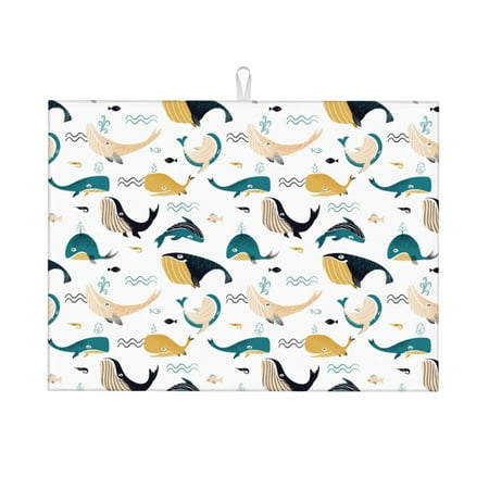 Ocsxa Cute Whale Dish Drying Mat for Kitchen Counter Coffee Bar Coffee Station Accessories Absorbent Coffee Mat Kitchen Drying Mat Easy Clean 18x24 Inch
Ocsxa Cute Whale Dish Drying Mat for Kitchen Counter Coffee Bar Coffee Station Accessories Absorbent Coffee Mat Kitchen Drying Mat Easy Clean 18x24 Inch