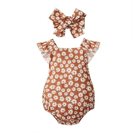 Baby Girls Sleeveless Patchwork Flower Print Romper Bodysuit With Headbands Outfits Set 2PCS 6 Month Girl Summer Clothes
Baby Girls Sleeveless Patchwork Flower Print Romper Bodysuit With Headbands Outfits Set 2PCS 6 Month Girl Summer Clothes