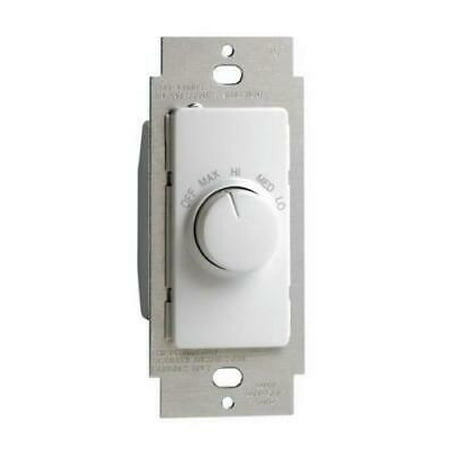 Leviton Decora 1.5 amps Single Pole Rotary Fan Control White 1 pk