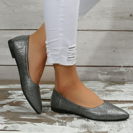 Cathalem Shoes Women Casual Dressy Casual Women s Non Slip Sequins Solid Color Slip On Pointed Toe Breathable Work Single Shoes Shoes Grey 6
Cathalem Shoes Women Casual Dressy Casual Women s Non Slip Sequins Solid Color Slip On Pointed Toe Breathable Work Single Shoes Shoes Grey 6