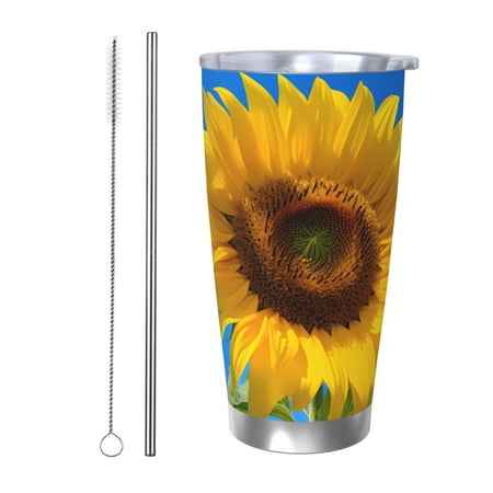 Qekee Blue Sky Sunflower Print 20OZ Car Cup Stainless Steel Vacuum Insulated Tumbler Tumbler Cup With Lid And Straw Travel Coffee Mug-Straw Two-piece Set
Qekee Blue Sky Sunflower Print 20OZ Car Cup Stainless Steel Vacuum Insulated Tumbler Tumbler Cup With Lid And Straw Travel Coffee Mug-Straw Two-piece Set