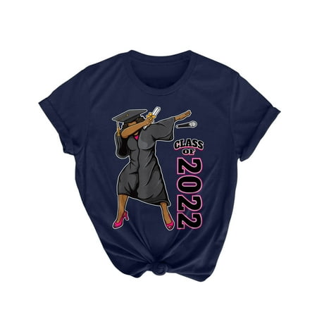 Shirts for Women Womens Tops Dressy Casual Graduation Gifts for Him Her 2022 High School College T-Shirt Summer Letter Print Short Sleeve Blouse Off The Shoulder Tops for Women Blue XL
Shirts for Women Womens Tops Dressy Casual Graduation Gifts for Him Her 2022 High School College T-Shirt Summer Letter Print Short Sleeve Blouse Off The Shoulder Tops for Women Blue XL