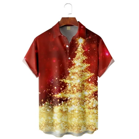 Men s Christmas Short Sleeve Hawaiian Shirt with Chest Pocket Casual Christmas Santa Print Shirts for Boys
Men s Christmas Short Sleeve Hawaiian Shirt with Chest Pocket Casual Christmas Santa Print Shirts for Boys