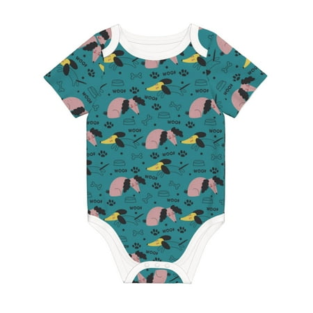 Matuu Dachshund Dog for Baby Short-Sleeve Bodysuit Soft Cotton Comfortable and Breathable Perfect for Newborns and Infants
Matuu Dachshund Dog for Baby Short-Sleeve Bodysuit Soft Cotton Comfortable and Breathable Perfect for Newborns and Infants
