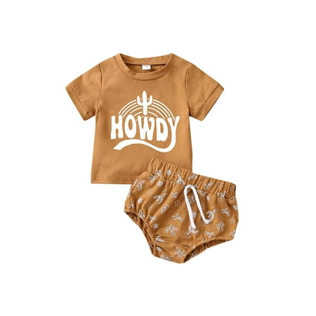 Canrulo 2pcs Infant Baby Boys Summer Clothes Sets Cartoon Letter Printed Short Sleeve T Shirts+Shorts Clothing Caramel 6-12 Months
Canrulo 2pcs Infant Baby Boys Summer Clothes Sets Cartoon Letter Printed Short Sleeve T Shirts+Shorts Clothing Caramel 6-12 Months