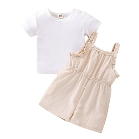 Girls Clothes Summer Short Sleeve T Shirt Tops Suspender Shorts Pants Romper Casual 2PCS Outfits Set
Girls Clothes Summer Short Sleeve T Shirt Tops Suspender Shorts Pants Romper Casual 2PCS Outfits Set
