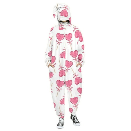 Sebtyili Men s and Women s Valentine s Day Love Print Hooded Pullover Zipper Pajamas Party Couple Set
Sebtyili Men s and Women s Valentine s Day Love Print Hooded Pullover Zipper Pajamas Party Couple Set