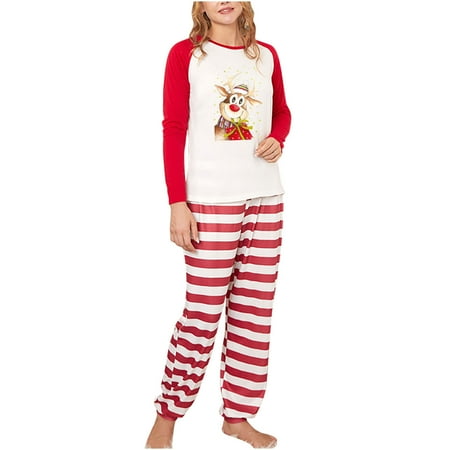 Fesfesfes Xmas Pjs Parent-Child Warm Christmas Suit Striped Stitching Home Clothes Pajamas Long-Sleeved Trousers Two-Piece Set(Mom) Clearance
Fesfesfes Xmas Pjs Parent-Child Warm Christmas Suit Striped Stitching Home Clothes Pajamas Long-Sleeved Trousers Two-Piece Set(Mom) Clearance