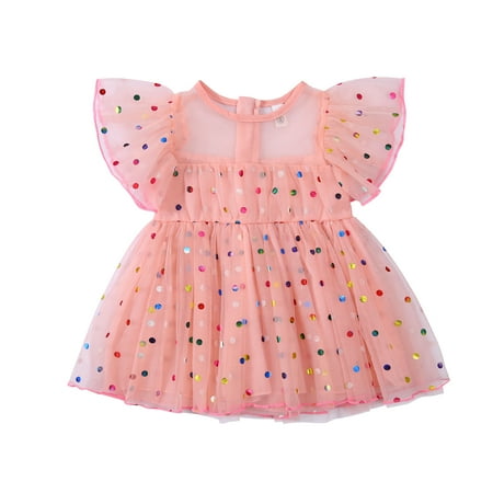 Toddler Baby Girl Princess Dress Short Sleeve Ruffle Polka Dot Tulle Tutu Sequin Party Dresses Infant Clothes
Toddler Baby Girl Princess Dress Short Sleeve Ruffle Polka Dot Tulle Tutu Sequin Party Dresses Infant Clothes