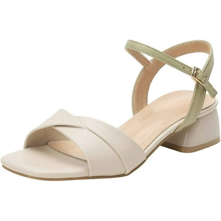 CoCopeaunts Low Block Heel Sandals for Women Cute Open Toe One Band Sandals Chunky Pump Dress Sandals Elastic Ankle Strap
CoCopeaunts Low Block Heel Sandals for Women Cute Open Toe One Band Sandals Chunky Pump Dress Sandals Elastic Ankle Strap