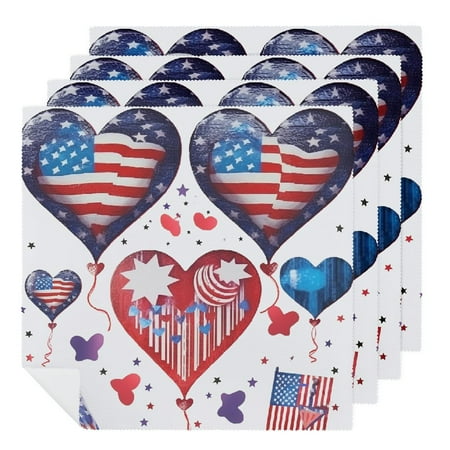 Facannap Heart American Flags Fireworks Cloth Napkins for Dining Table Kitchen Home Banquet Daily Party Decor - Pack of 4 4 PCS
Facannap Heart American Flags Fireworks Cloth Napkins for Dining Table Kitchen Home Banquet Daily Party Decor - Pack of 4 4 PCS