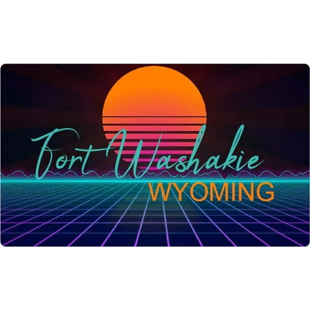 Fort Washakie Wyoming 4 X 2.25-Inch Fridge Magnet Retro Neon Design