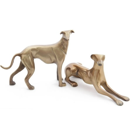 A and B Home 2 Piece Decorative Dogs Figurine Set