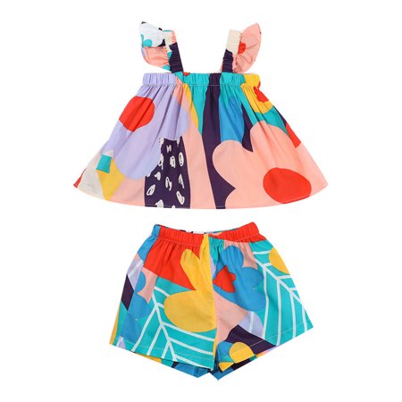 Chaoren Shorts Shirring Loose Children Girls Flying Sleeve Tops Shorts Set for Hiking
Chaoren Shorts Shirring Loose Children Girls Flying Sleeve Tops Shorts Set for Hiking