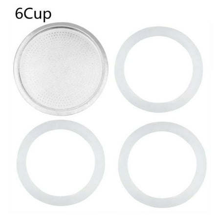 BCLONG 3 Silicone Seals And 1 Aluminum Filter For Espresso Pot Moka Pot Accessories
BCLONG 3 Silicone Seals And 1 Aluminum Filter For Espresso Pot Moka Pot Accessories