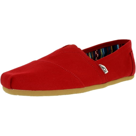Toms Men s Alpargata Canvas Red Ankle-High Flat Shoe - 10.5 M