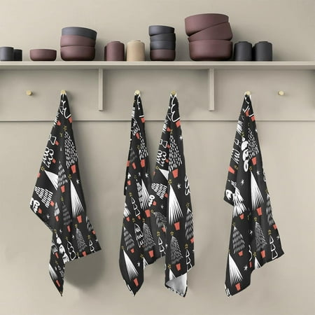 SKYSONIC Christmas Tree Kitchen Dish Towel Set Drying Kitchen Towels Tea Towels Gift Set for Drying Cleaning Cooking Baking 4Pcs
SKYSONIC Christmas Tree Kitchen Dish Towel Set Drying Kitchen Towels Tea Towels Gift Set for Drying Cleaning Cooking Baking 4Pcs
