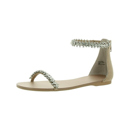 INC Womens Givele Faux Suede Rhinestone Ankle Strap