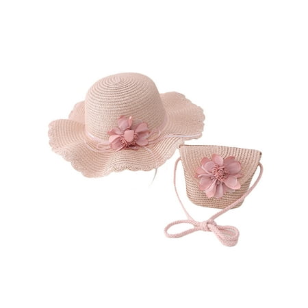 Toddler Girls Sun Hat Bag Set Wide Brim Flower Sun Protection Straw Hat Beach Hat+Straw Shoulder Bag
Toddler Girls Sun Hat Bag Set Wide Brim Flower Sun Protection Straw Hat Beach Hat+Straw Shoulder Bag