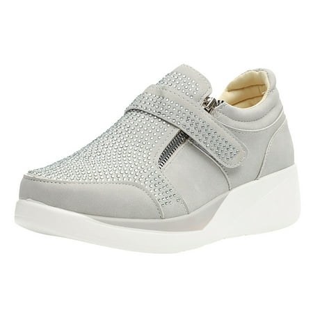 Women Rome Casual All Season Shoes Fashion Rhinestone Side Zipper Thick Soled High Medium Heel Single Shoes Casual Shoes
Women Rome Casual All Season Shoes Fashion Rhinestone Side Zipper Thick Soled High Medium Heel Single Shoes Casual Shoes