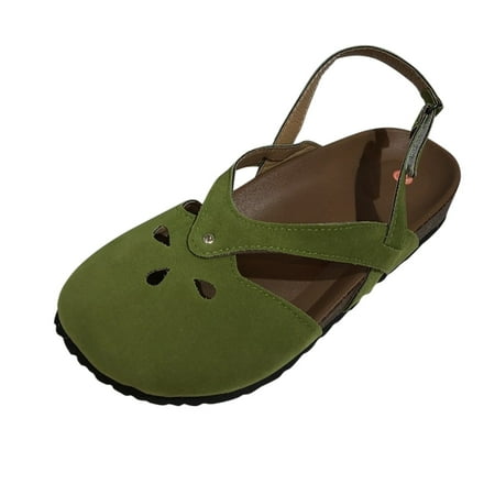 Sandals Women Ladies Summer Fashion Solid Color Hollow Breathable Toe Cap Flat Sandals Green Size 7.5
Sandals Women Ladies Summer Fashion Solid Color Hollow Breathable Toe Cap Flat Sandals Green Size 7.5
