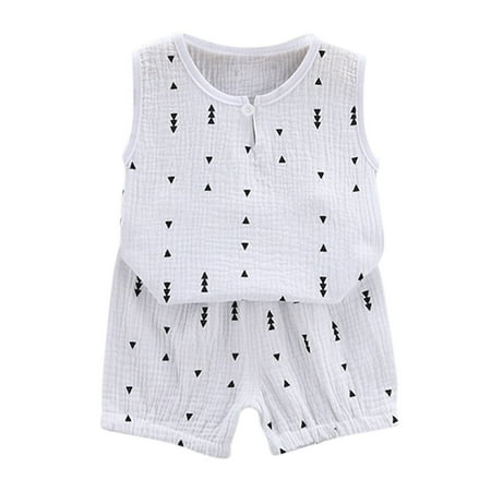 Kids Boys Girls Summer Sleeveless Tank Top Shorts Set Casual Triangle Print Tank Top Shorts Two Piece Set
Kids Boys Girls Summer Sleeveless Tank Top Shorts Set Casual Triangle Print Tank Top Shorts Two Piece Set