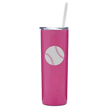 20 oz Skinny Tall Tumbler Stainless Steel Vacuum Insulated Travel Mug With Straw Baseball Softball (Hot Pink)
20 oz Skinny Tall Tumbler Stainless Steel Vacuum Insulated Travel Mug With Straw Baseball Softball (Hot Pink)
