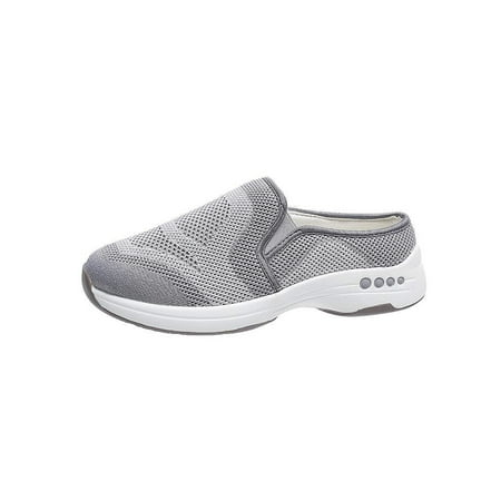 LUXUR Comfort Mesh Loafer Sneakers for Women Casual Flats Comfy Slip-on Wide Width Shoes