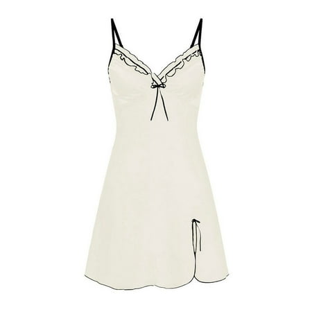GORHGORH Women Sleepwear Sexy Lingerie Stain Silk V-Neck Sleeveless Babydoll Nightie Dress Chemise
GORHGORH Women Sleepwear Sexy Lingerie Stain Silk V-Neck Sleeveless Babydoll Nightie Dress Chemise