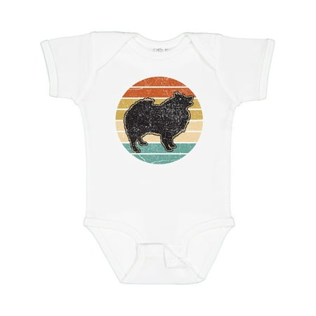 Inktastic Keeshond Dog Retro Sunset Gift Baby Boy or Baby Girl Bodysuit